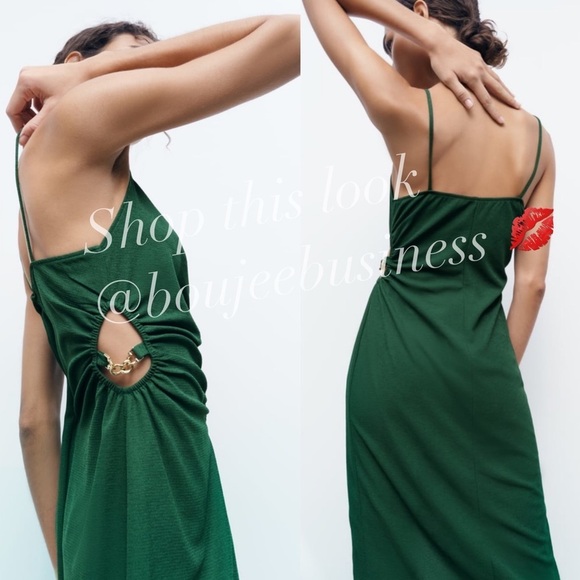 ZARA - 2pcs Chain Trim Tunic + Pants with Side Vents Coord Set - Picture 5 of 6